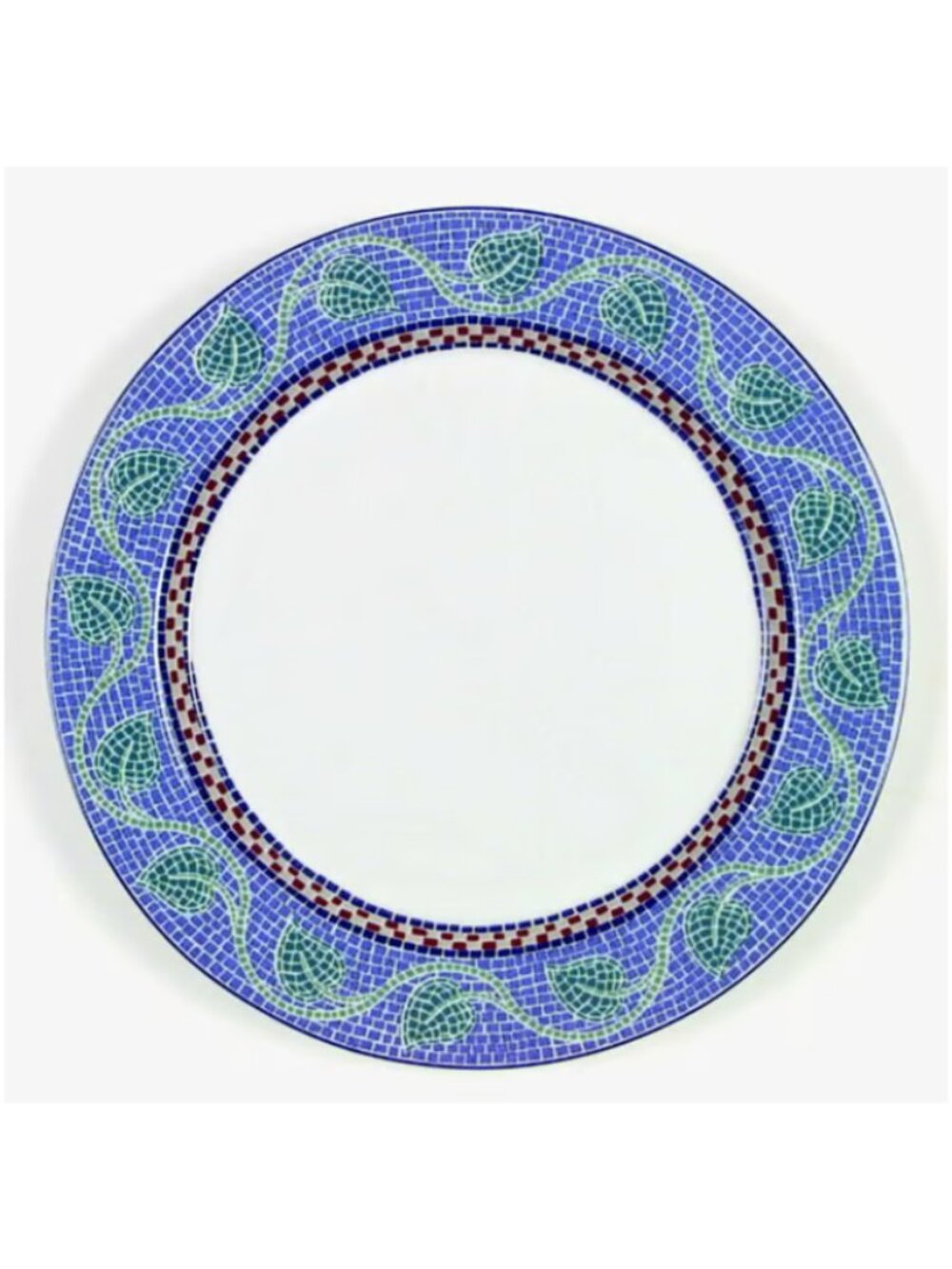 Dansk Signature Mosaic Dinnerware Blue & White Ivy Dinner Plates, Set of 2